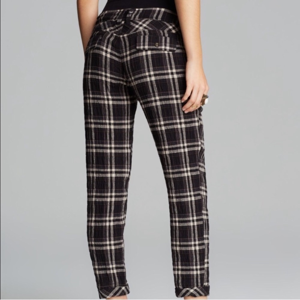 Free People plaid trousers